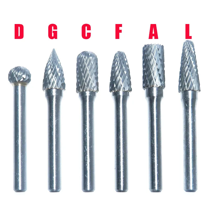 

5pcs 10mm Head Tungsten Steel Carbide Rotary Rasp Burrs File Grinder Engraving Tool Drill Bits Carving Burrs Milling Cutter