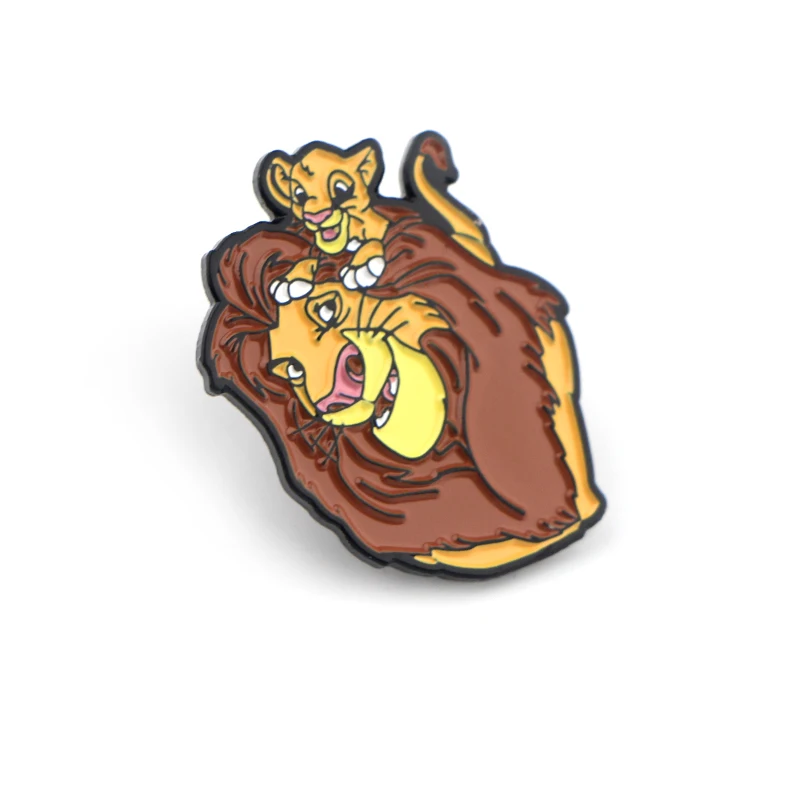 K236 The Lion King Cartoon Pins Metal Enamel Pins and Brooches for Women Men Lapel Pin Backpack Badge Brooch Collar Jewelry