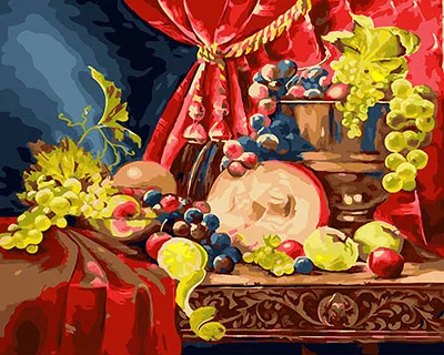 DRAWJOY картины фрукты DIY живопись по номерам Холст Картина маслом и каллиграфический домашний декор для гостиной стены искусства - Цвет: GX26124