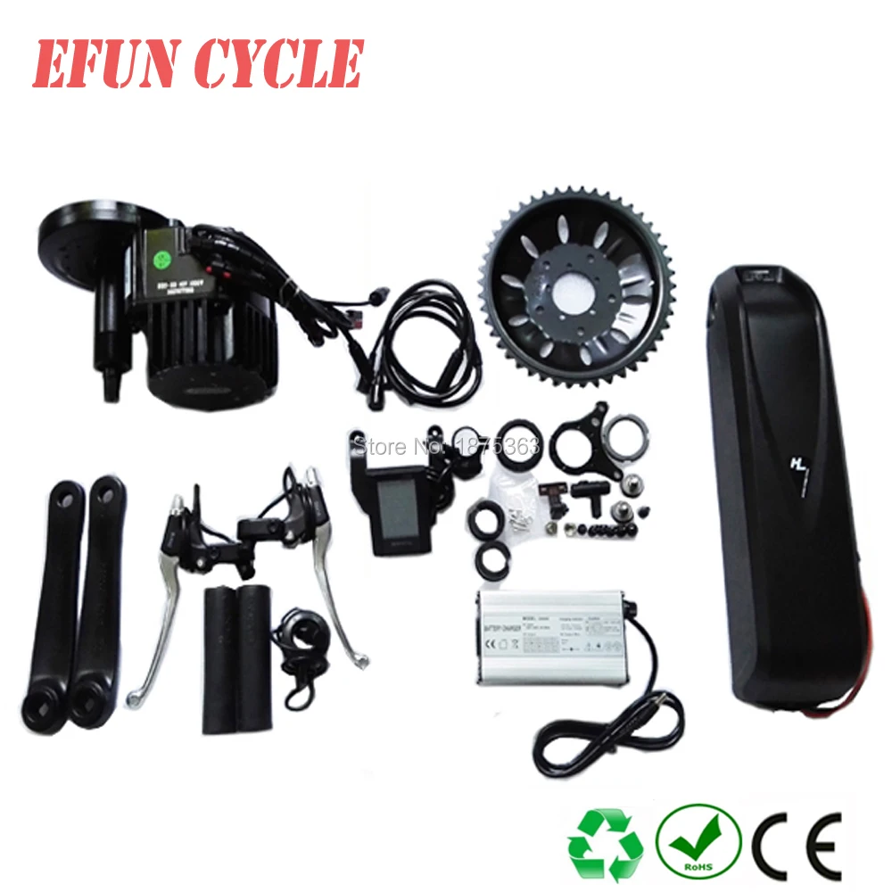 

EU US no taxes and shippping Li-ion 48V 14Ah Hailong down tube battery with 8Fun/bafang BBSHD 1000W motor kits for fat tire bike