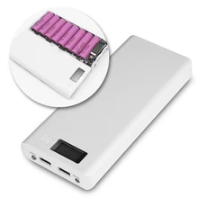 (No Battery) 8×18650 DIY 5V 2A Portable Battery Power Bank Shell Case Box LCD Display Dual USB 2 Ports Powerbank Protector Case