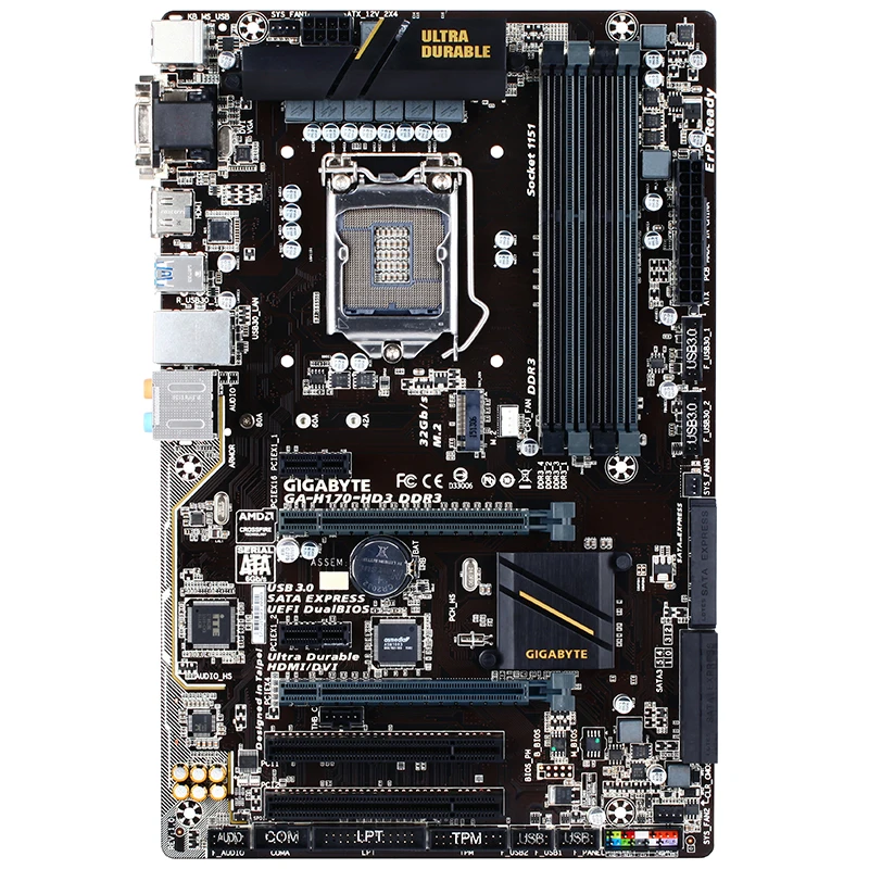

Gigabyte GA-H170-HD3 DDR3 motherboard (H170/LGA 1151) 90%new