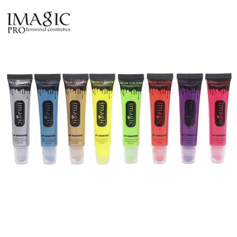 

IMAGIC Halloween Makeup Fluorescent Body&Face Painting Makeup Flash Tattoo Oil Paint UV Reactive Painting Face Paint Maquiagem