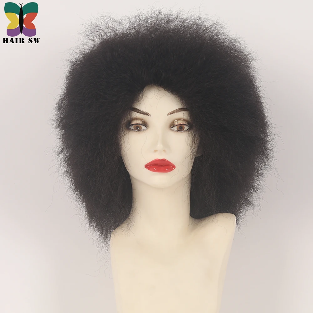 HAIRSW кудрявый прямой синтетический парик из канекалона 150% плотность короткие