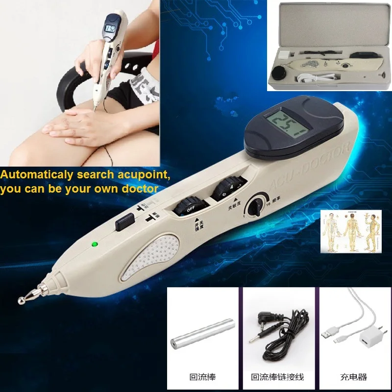 upgraded Rechargeable Massage acupoint pen Point Detector Digital