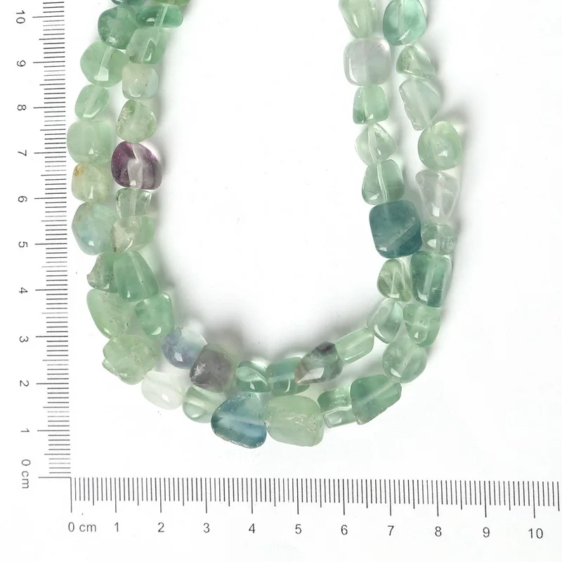 7-11mm Fluorite Beads Approx 43pcs Natural Stone Chip Beads 38cm/str For Jewelry Making Necklace Bracelet DIY