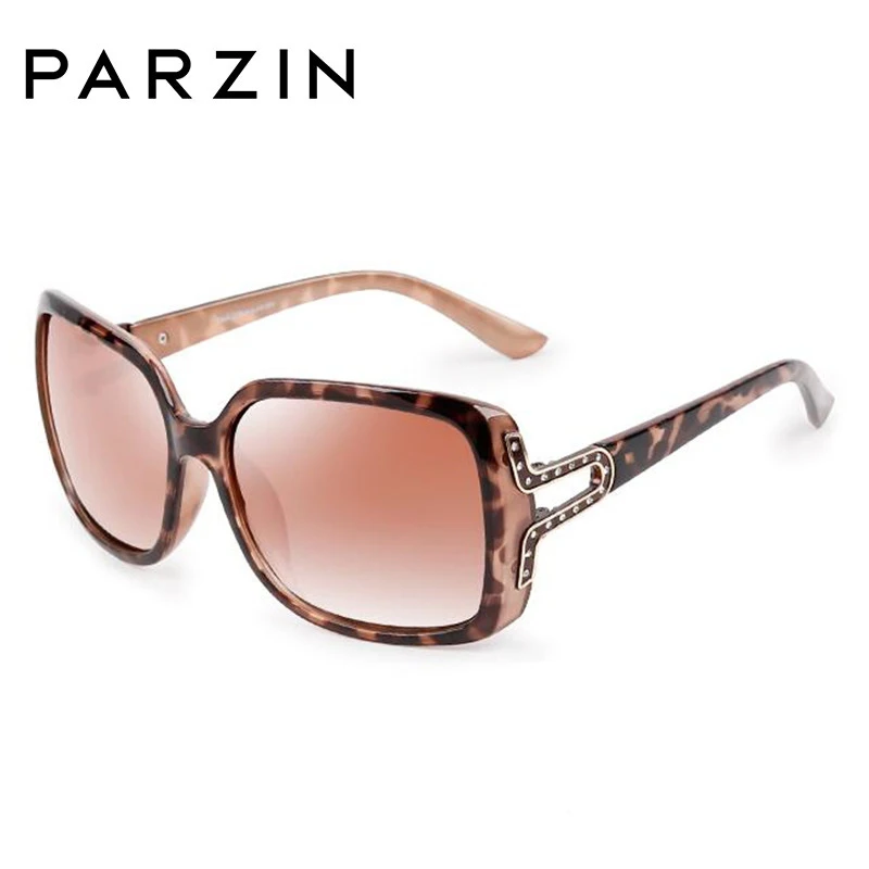 Женские поляризованные очки PARZIN, Luxury Rhinestone Солнцезащитные очки женские солнцезащитные очки высокого качества Vintage Women - Цвет линз: Tortoise