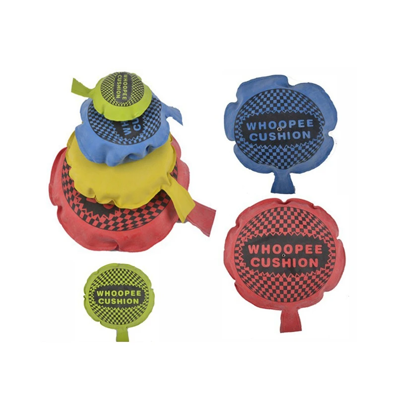 

2pcs /set April Fool's Day Party Decration Fashion Whoopee Cushion Jokes Gags Pranks Maker Trick Funny Toy Fart Pad Random Color