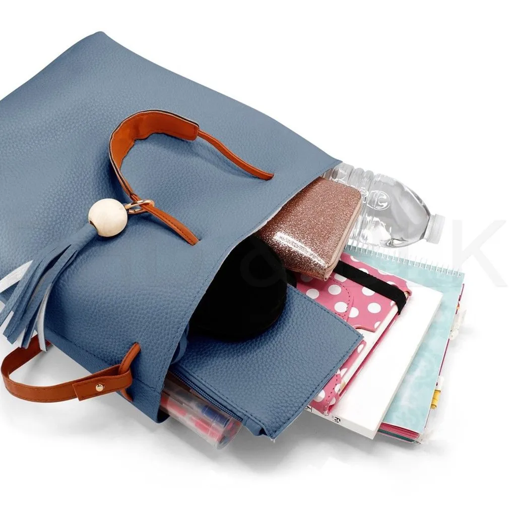 Новинка, модный простой женский кошелек с кисточками, сумка через плечо, сумка-тоут, сумка-мессенджер, Женская Повседневная сумка из искусственной кожи, сумки через плечо# YJP