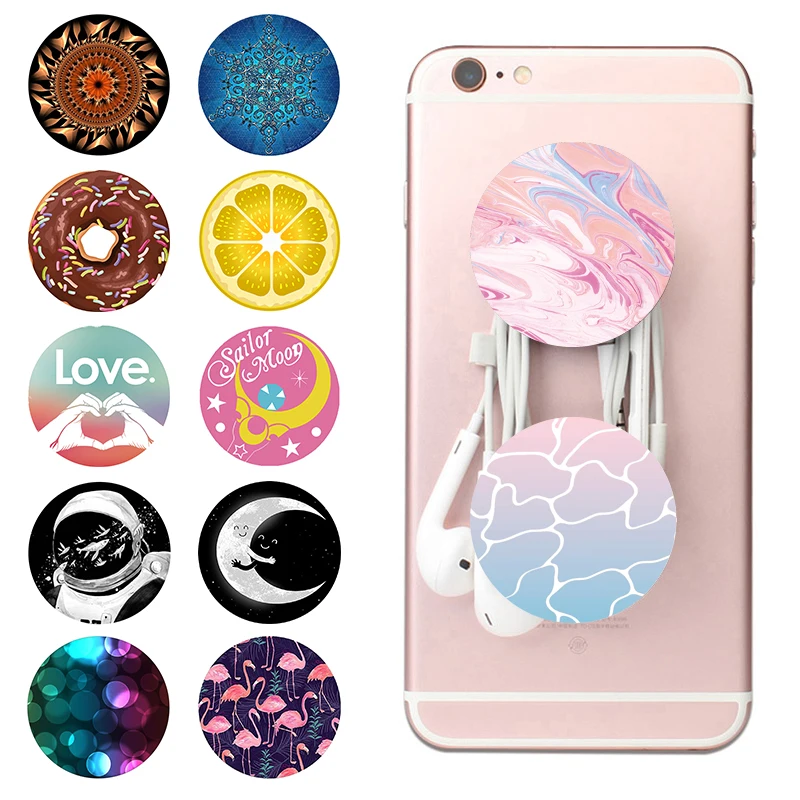 

попсокет Marble popsoket for Phones Round Folding pocket socket Phone Holder Anti-Fall Finger Ring Expanding Stand popsocet