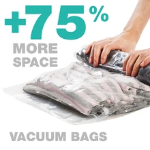 Ручные роликовые компрессионные пакеты для хранения для одежды пластиковые вакуумные упаковочные мешки дорожные Экономия пространства Сумки для багажа