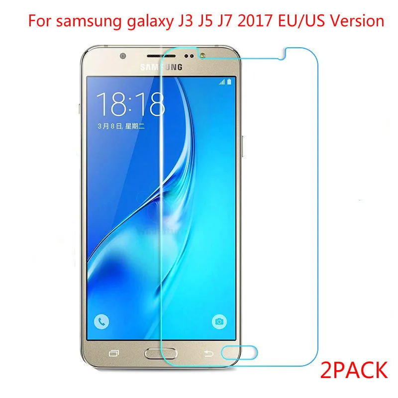 

2PACK Tempered Glass film For Samsung Galaxy 2017 J7 J5 J3 EU Version Screen protector for samsung2016 J1 J3 J5 2018J4 J6 J6plus