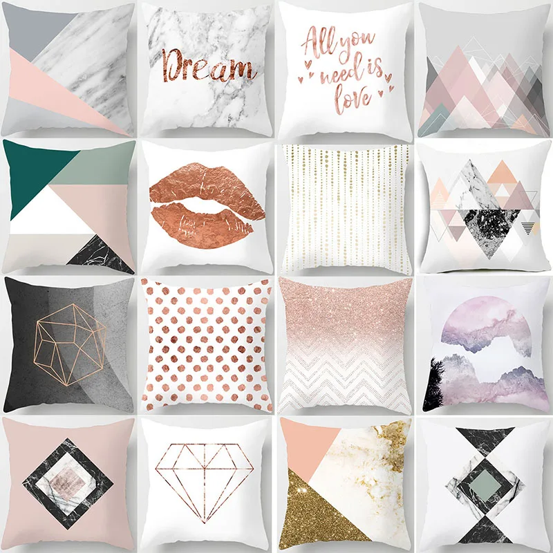 

Decoration Home Cushion Cover Modern simple Nordic pink set Pillow Case