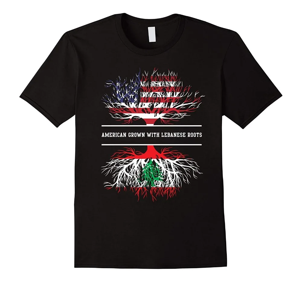 

American Grown With Lebanese Roots T-Shirt Lebanon Tee T Shirt Fashion Brand Clothing Men'S Stranger Things Print T-Shirts