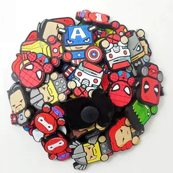

Boys Party Birthday 50Pcs Star War Hero Spiderman/Superman/Batman Shoes Charms Fit Croc/Bracelet Souvenir Gift Promotional Gift