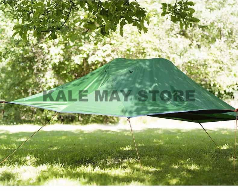 Rede à Prova Tenda para Caminhadas Árvore Suspensa Tenda Ultraleve Pendurado Casa Acampamento Dwaterproof Água 4 Temporada Mochila 220*200cm 4 High Quality Esporte e Lazer