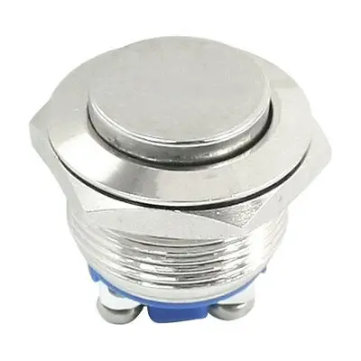 19mm Thread SPST High Flat Head Momentary Metal Push Button Switch AC 250V 3A | Обустройство дома