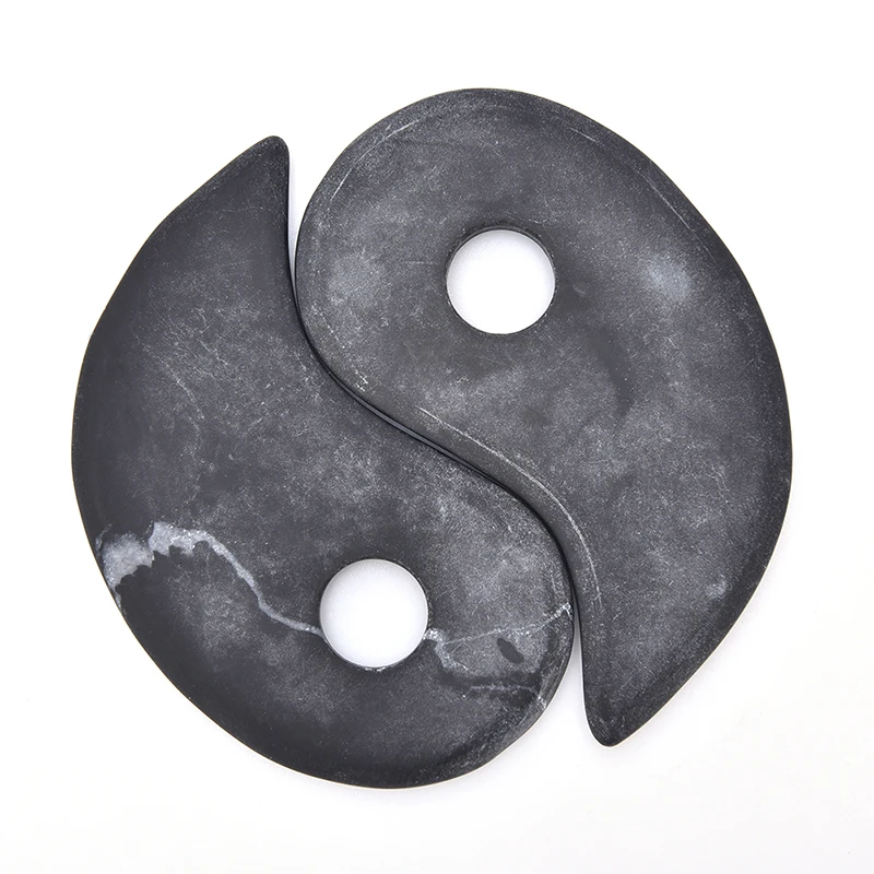 

1/2Pcs Black Natural SPA Scraping Plate Guasha Board Massage Tool Acupuncture Scraper Stone Facial Anti-wrinkle Treatment Care