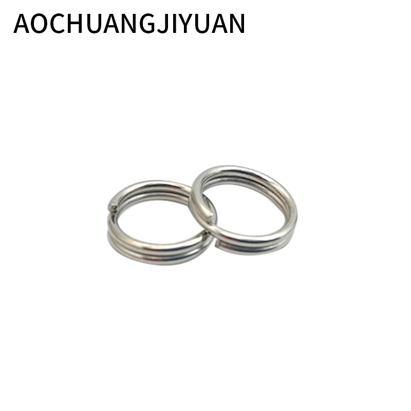 500PCS Heavy Duty Stainless Steel Fishing Split Rings Lure Solid Ring Loop For Blank Crank Bait Connectors Tackle Tool Kit