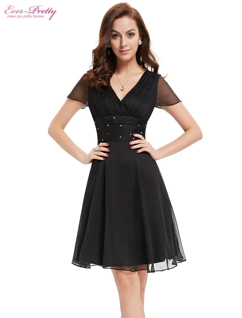 v neck party dresses with sleeves