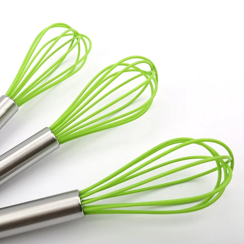 9 Inch Whisk Mixer Egg Beater Silicone Egg Beaters Kitchen Tools Hand Egg Mixer Cooking Foamer Food Grade Silicone Soap Blender