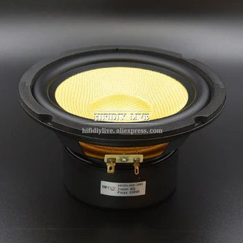 

HIFIDIY LIVE HIFI 6 inch 6.5" Midbass Woofer speaker Unit 4 / 8 OHM 100W Glass fiber vibratory basin Loudspeaker BK6-166S