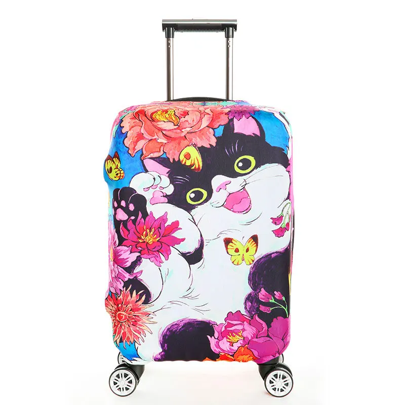Толстый S/M/L/XL эластичный чехол для чемодана, модный защитный рукав для чемодана, сумки на колесиках, чехол для 1"~ 32" пыли, аксессуары для путешествий - Цвет: 27