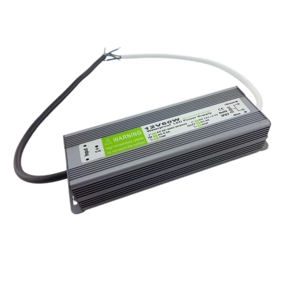 Водонепроницаемый IP67 DC 24v 12V 10A 20A 240W драйвер источника питания импульсный
