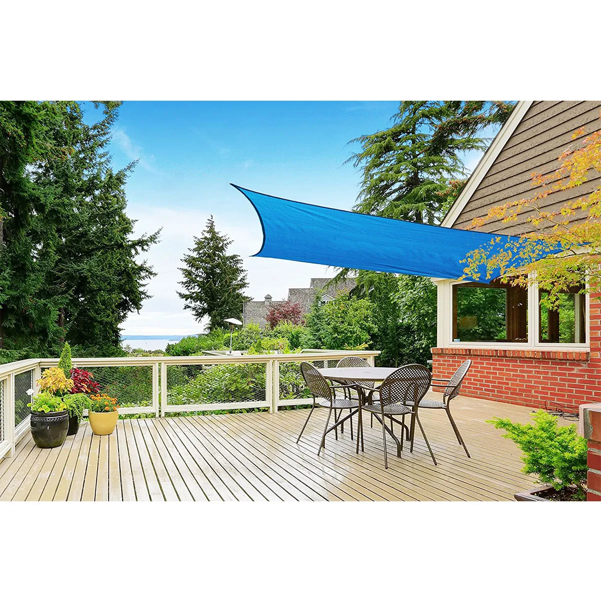 4x2 m/3x5 m للماء Sunproof لل شبكة صافي الشمس الظل الشراع الأشعة فوق البنفسجية حماية الشمس المأوى المظلة ظلة شبكات ساحة حديقة المشي