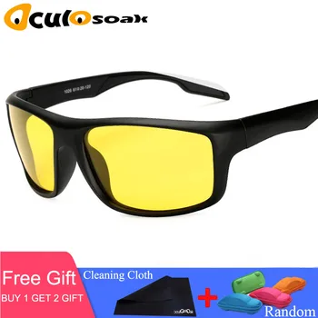 

Men Classic Polarized Sunglasses Male Eyewear Driving Rectangle Mirror Sun Glasses 100% UV400 Gafas oculos de sol with box