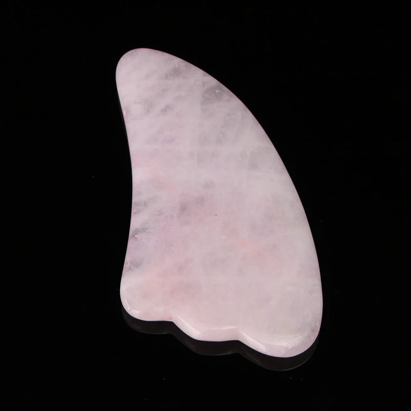 Лидер продаж 1 шт. натуральный розовый кварц драгоценный камень кристалл Gua Sha