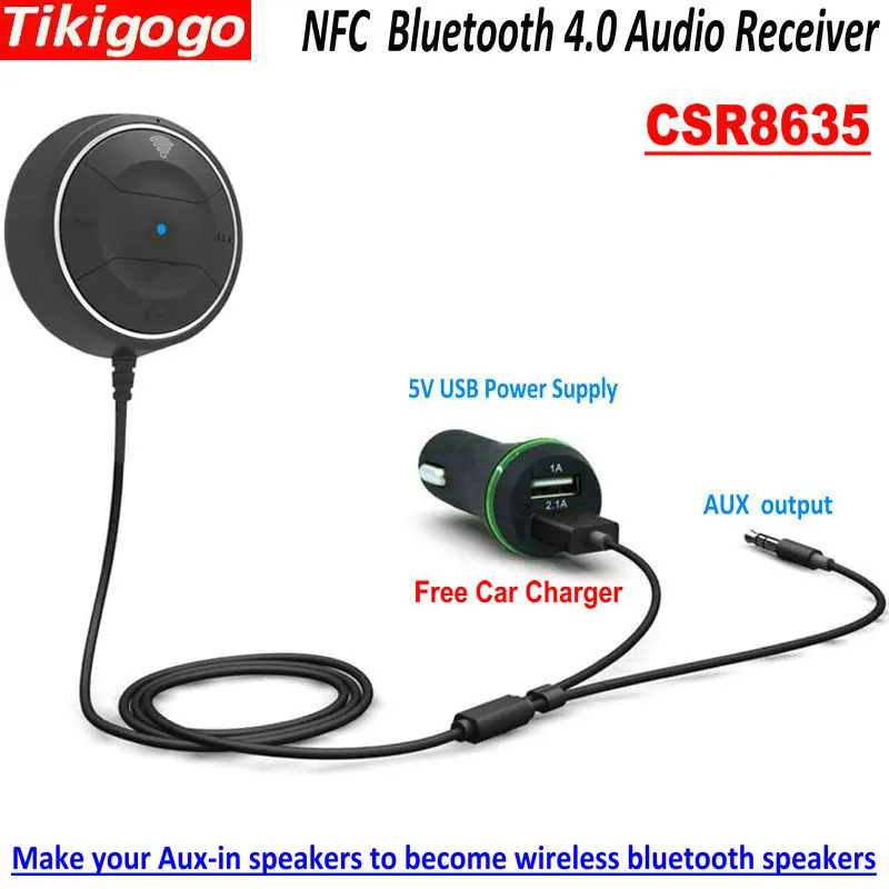 Tikigogo NFC автомобильный Bluetooth аудио приемник Handsfree bluetooth 4 0 Автомобильный Комплект