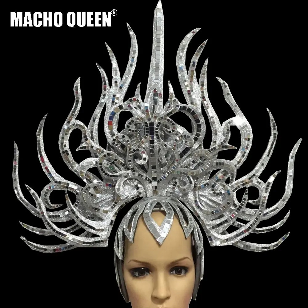 

Samba Dance Carnival Costumes Latin Dance Accessories Burning Man Festival Lux Headdress feathers Delicate dance shows