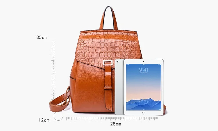 Fashion Crocodile Women Backpack High Quality PU leather Shoulder bag female Backpack for Teenage Girls School Bag Daypack (27)
