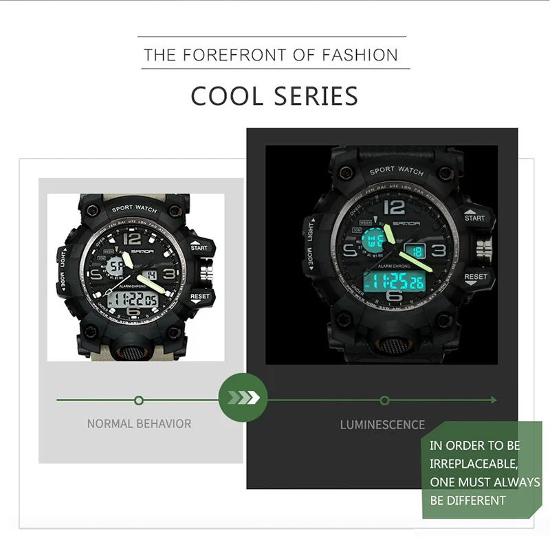 SANDA Топ бренд военные спортивные часы мужские G стиль цифровые часы Мужские кварцевые наручные часы 50 м водонепроницаемые часы Relogio Masculino