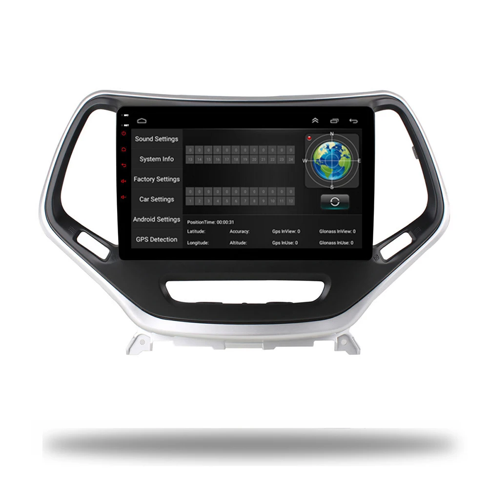 Excellent Android 8.1 Car Radio GPS for Jeep Cherokee Car Multimedia Player Head Unit Video Stereo Silver with Wifi Bluetooth 9