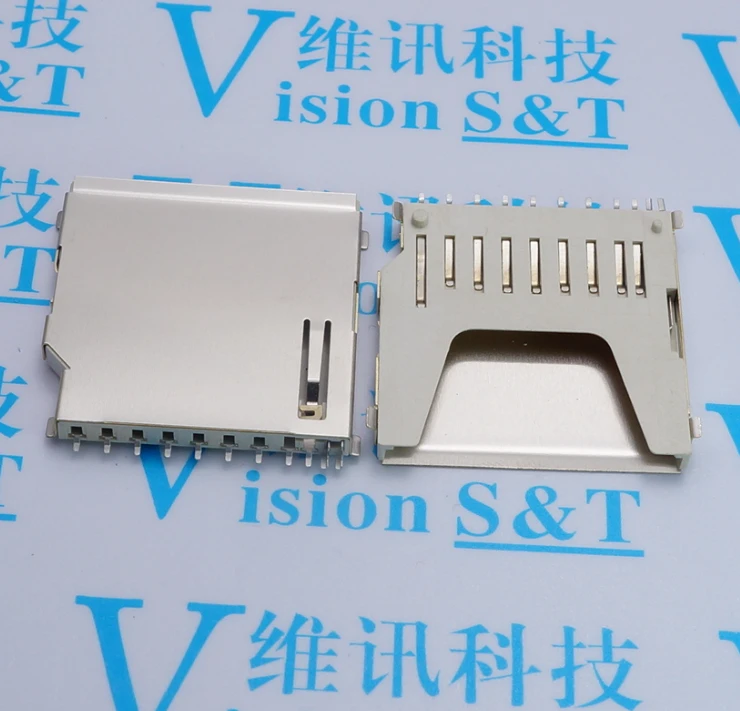 

10PCS/LOT SD card holder simple body (without self-elastic) slot long section Connector
