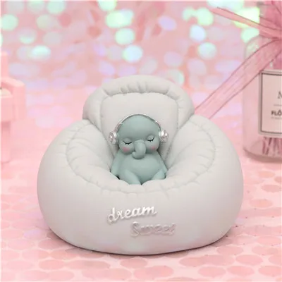 SIBAOLU Creative Gift Sofa Figurine Money Box New Style Resin Rabbit Piggy Bank Cute Elepant Ornament New Year Gifts - Цвет: Style 1