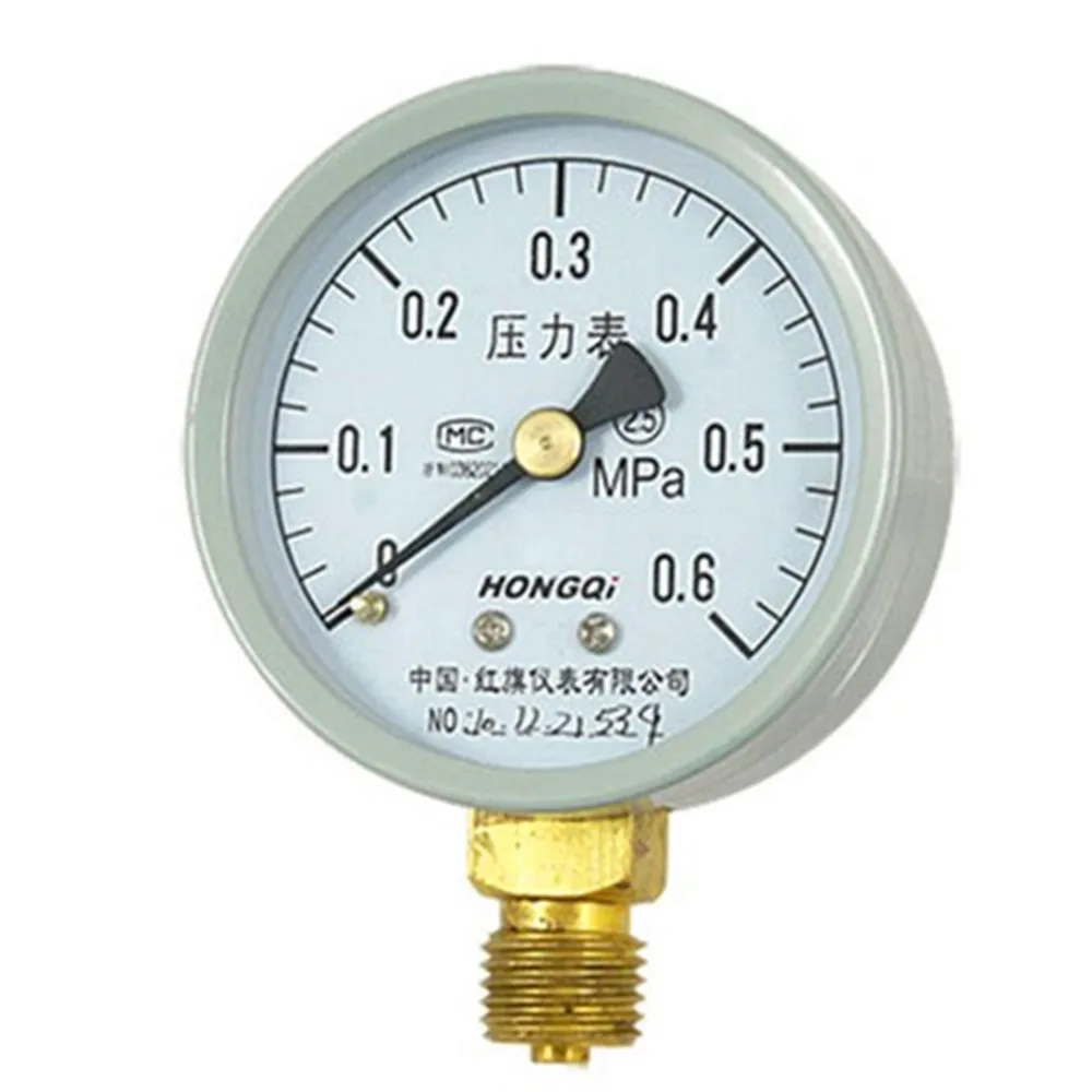 1 Pc 0 0.6 MPa 0.55" NPT Connector Liquid Air Pressure Gaugein