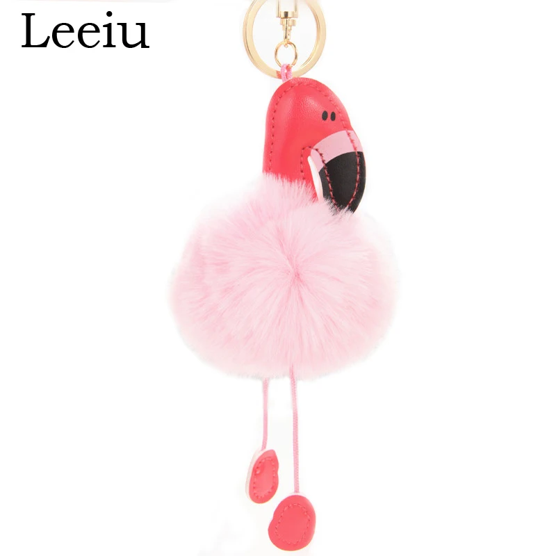 

Leeiu 8CM Pink Flamingo Pompom Keychain Summer Flamingo Party Decoration Birthday Wedding Party Favors Gifts