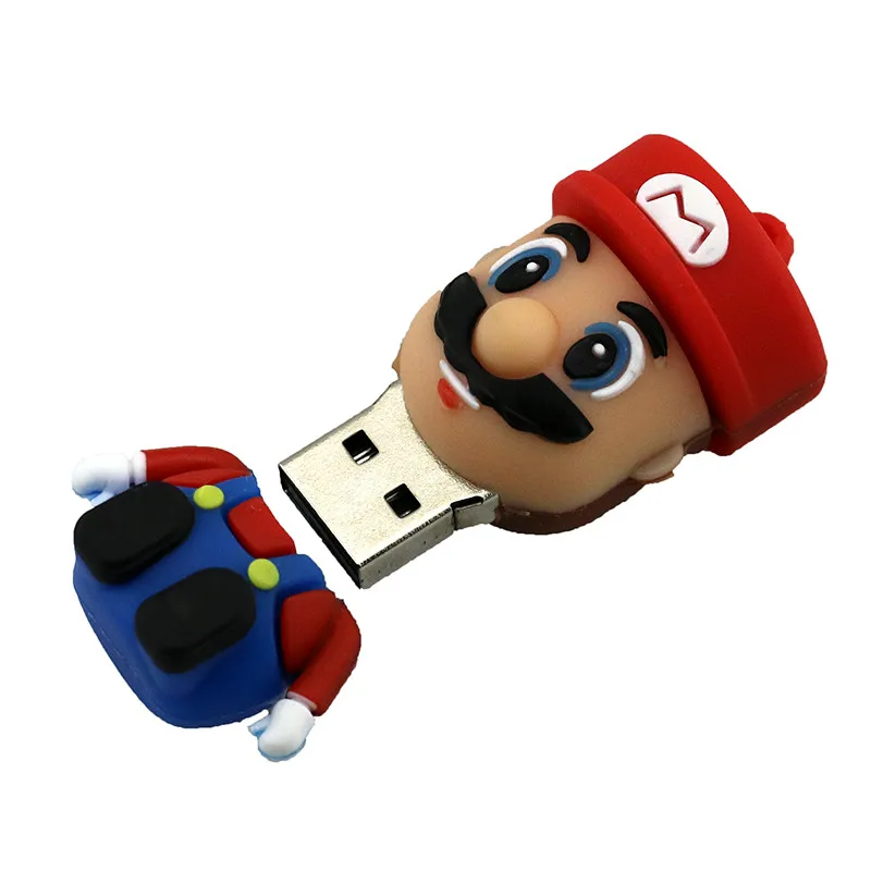 Cle Usb флеш-накопитель 32 ГБ Супер Марио мультфильм Bowser Флешка 128 Гб 64 Гб Забавный Usb флеш-накопитель 16 Гб карта памяти диск 8 ГБ 4 ГБ ручка-накопитель