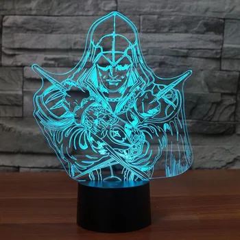 

3D Illusion Table Lamp 7 Colors Changing Touch Switch NightLight LED USB Anime Game Figure Baby Sleep Lighting Kids Gift