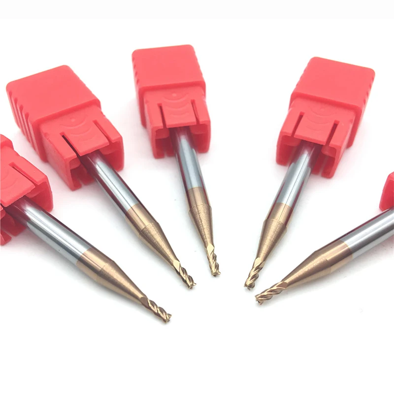 

5pcs Cutting HRC60 4 Flute 1mm 1.5mm 2mm 2.5mm 3mm 4mm 5mm 6mm *50L Alloy Carbide Milling Tungsten Steel Milling Cutter End Mill