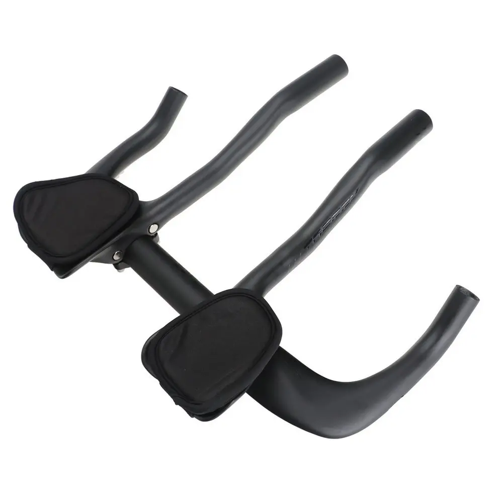 

TOSEEK FULL Carbon Triathlon Time Trial Handlebar (Matte Black Shiny Logo) + Rest Bar SET For Road Bike bicycle