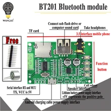 BT201 двойной режим 5,0 Bluetooth без потерь аудио усилитель мощности плата модуль Tf карта U диск Ble Spp последовательный порт прозрачный Транс