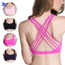 Сексуальный женский спортивный бюстгальтер для бега для спортивной йоги, дышащий Быстросохнущий бюстгальтер пуш-ап бандажный бюстгальтеры для фитнеса sujetador deportivo