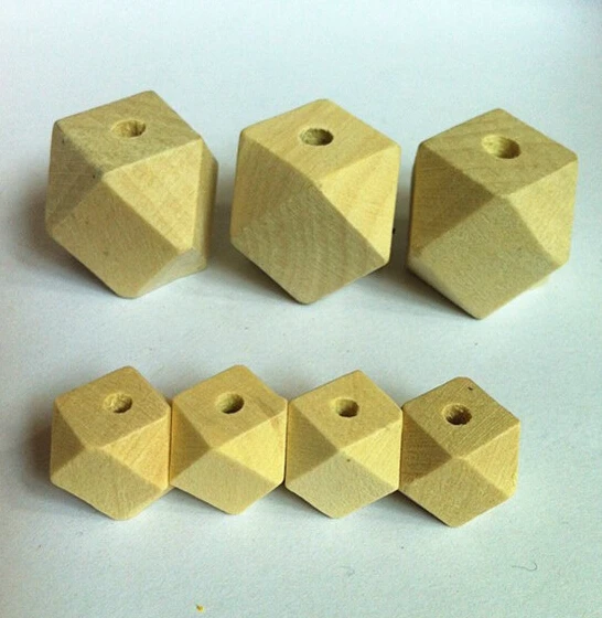 IB2203 Free shipping! 10mm 12mm 20mm natural unfinished geometric wood