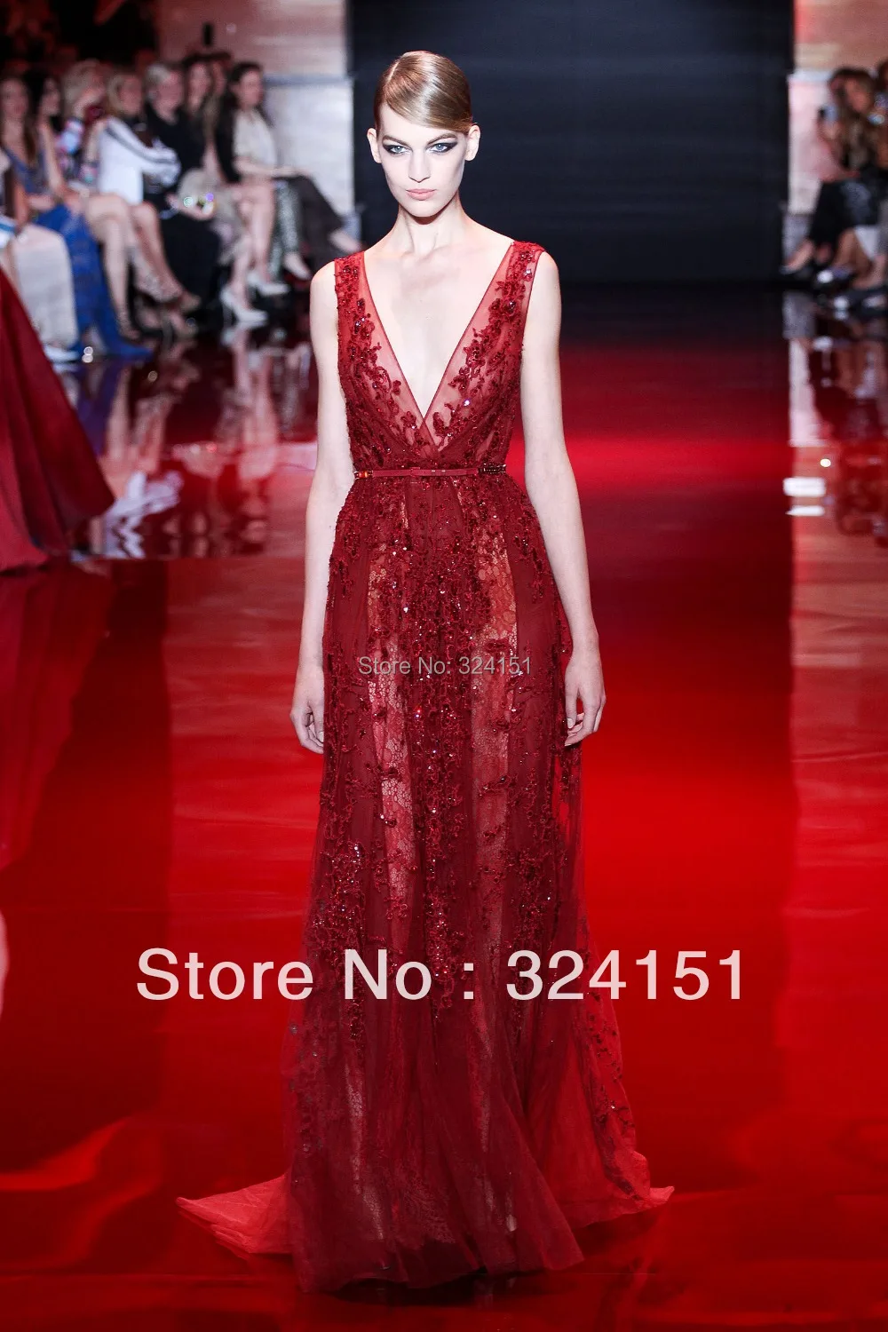 blood red formal dress