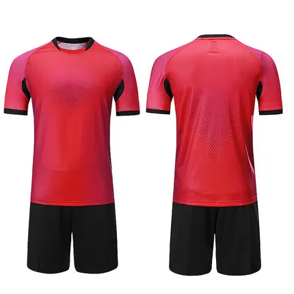 Индивидуальные футболки для футбола Детские майки для футбольной тренировки платья пустые мужские футбольные майки комплекты детские футбольные комплекты Униформа - Цвет: Y8812 red