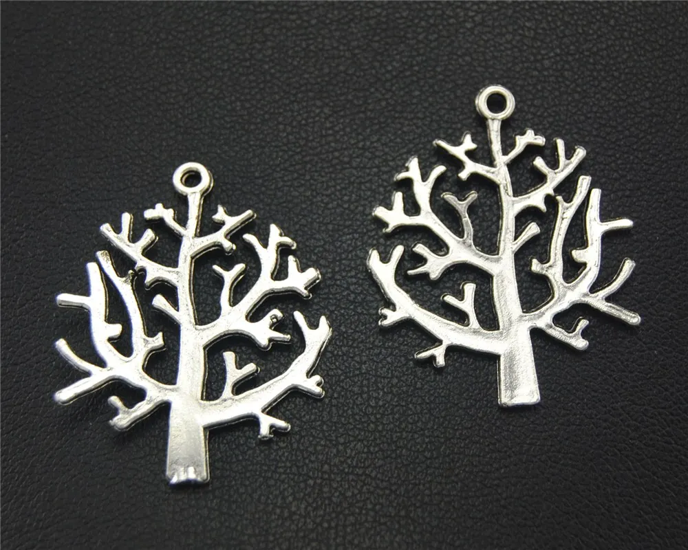 

5pcs Antique Sliver Tree Charm Pendant Nature Jewelry Making DIY Handmade Craft